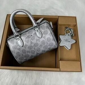 Coach Mini Rowan Satchel Crossbody Bag & Mirror Charm Boxed Gift Set CX186 NWT